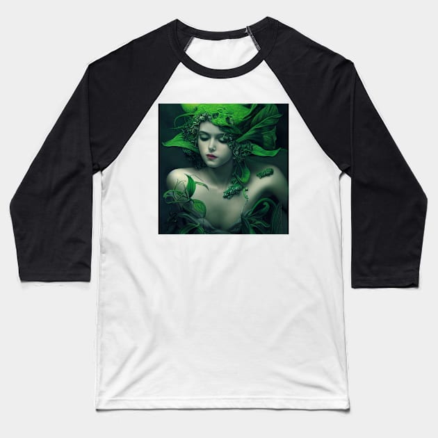 Delilah, The Nature Goddess | Elegance Baseball T-Shirt by Kazaiart